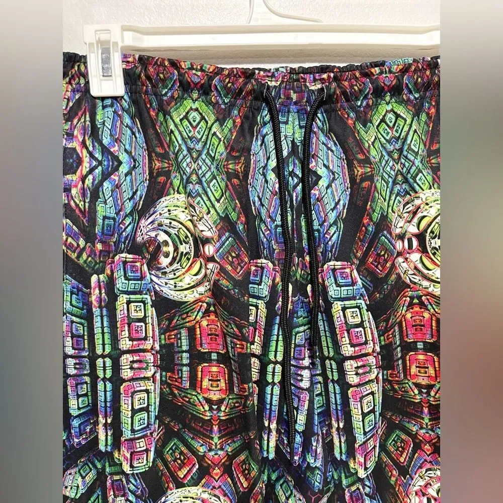 Bass center XII festival sweatpants colorful galaxy print Adjustable men’s XL